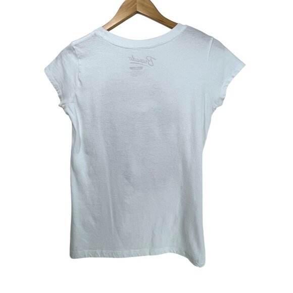 VTG Bravado Rolling Stones Baby Tee White TShirt Women L Retro Y2K 90s Rockwear - Picture 3 of 4